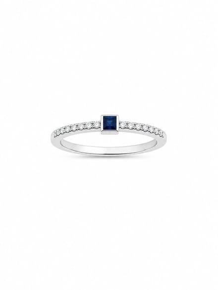 ring met blauwe zirkonia steen