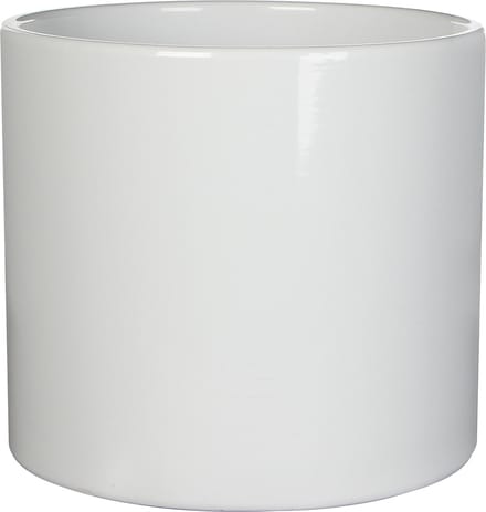 Mica Decorations Bloempot - wit - glans - keramiek - 28 x 26 cm - plantenpotten