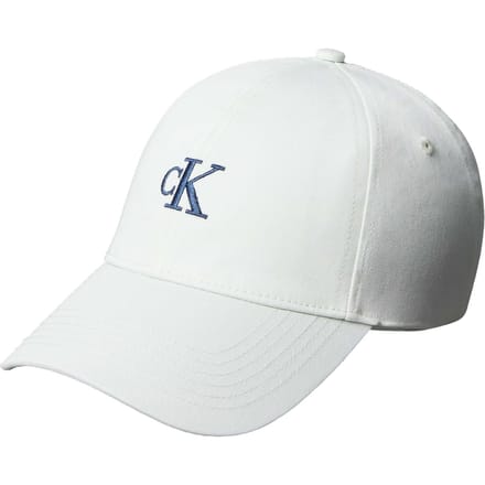 Calvin Klein Monogram Embroidery Cap Whispering Blue W/contrast Logo Maat: OS | Hoeden Outlet | Dames | Wit