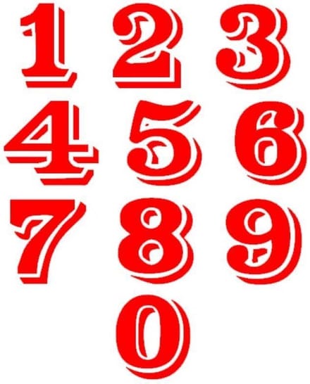Containersticker Cijfer