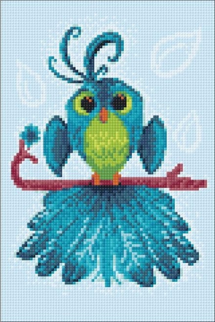 Wizardi Diamond Painting Kit Bird of Luck WD238