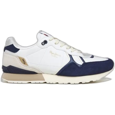 Pepe Jeans Brit Ivy leren sportschoenen wit,