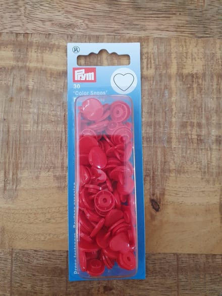 PRYM DRUKKNOPEN HART ROOD - 1X30ST