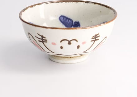 Tokyo Design Studio - Kawaii Rabbit Usagi Rijstkom - Rood - 300 ml - Ø 11,5 cm