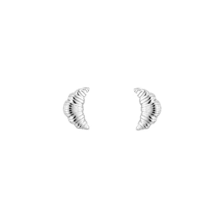 Bijoutheek Oorknoppen Croissant Zilver
