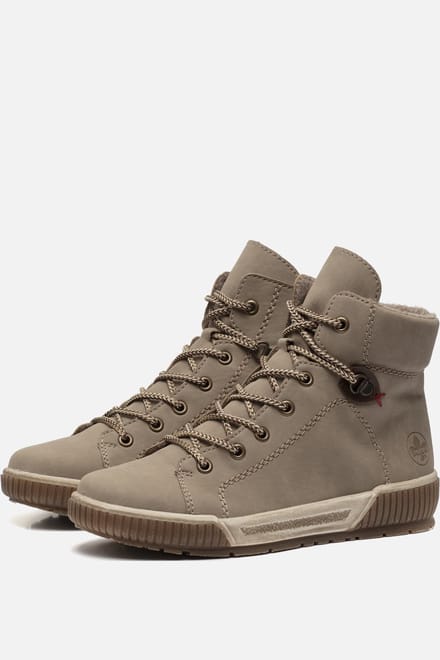 Rieker dames veterboot - Beige - Maat 39