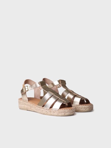Platte leren jelly sandalen voor dames | EMMA