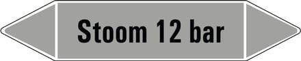 Stoom 12 bar leidingmarkering op vel 75 x 17 mm - 8 per vel
