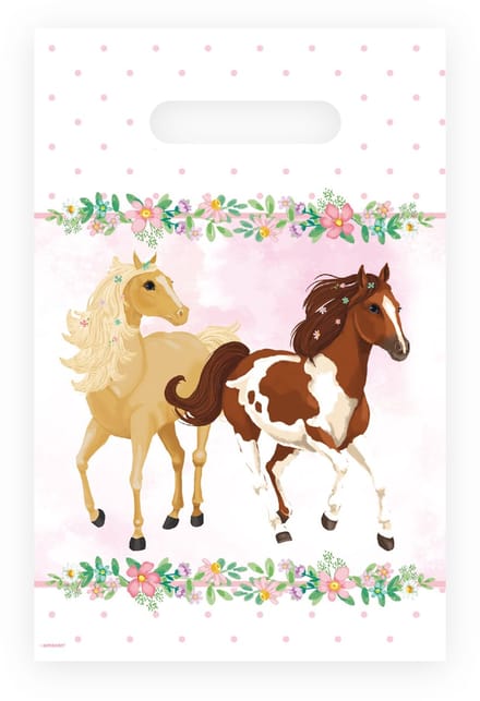 Paarden uitdeelzakjes 23x16cm | 8 stuks