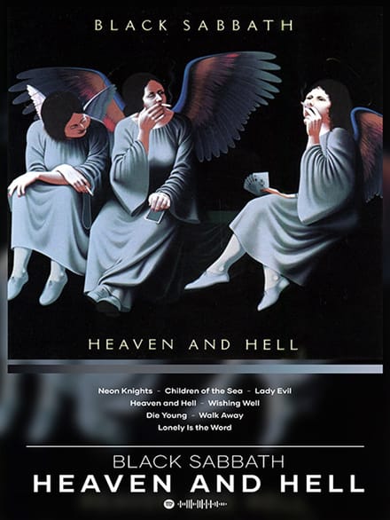 Signs-USA - Concert Sign - metaal - Black Sabbath - Heaven And Hell - 20 x 30 cm