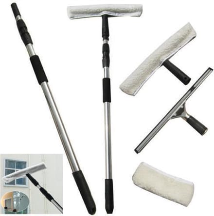 Complete Ramenwas Set met Telescoopsteel (4,5 meter) en Hoekstuk (35 cm)