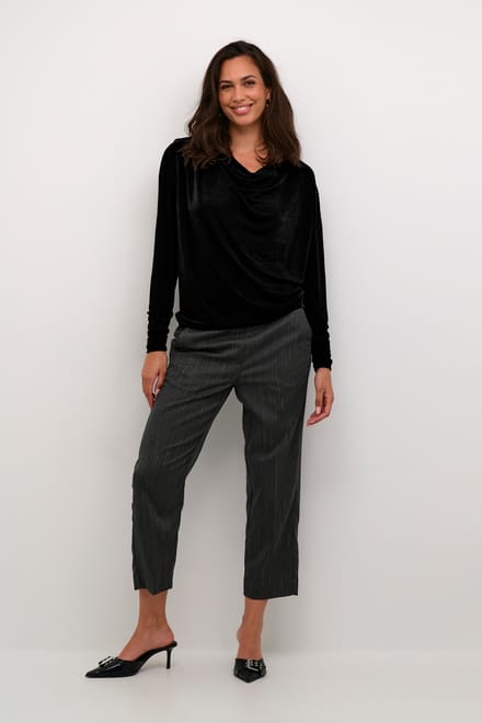 Kaffe KAgina Jersey Dames Blouse -Black Deep