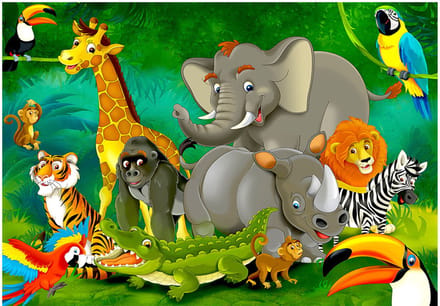 Fotobehang - Colourful Safari.
