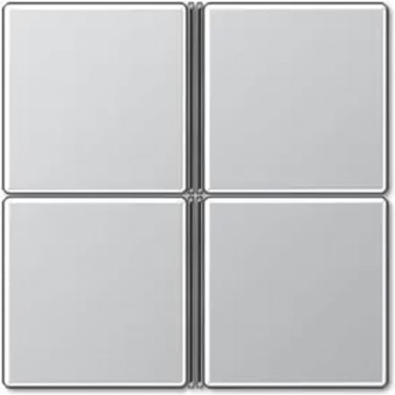 Jung KNX tasterafdekking A/AS 4-voudig compleet aluminiumkleur