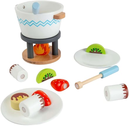 Bigjigs Houten Chocoladefondue Speelset - 16dlg.