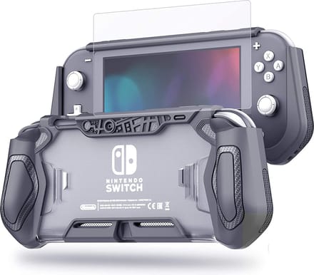 Cablebee Protector beschermhoes inclusief 9H screen protector geschikt voor Nintendo Switch Lite - Grijs