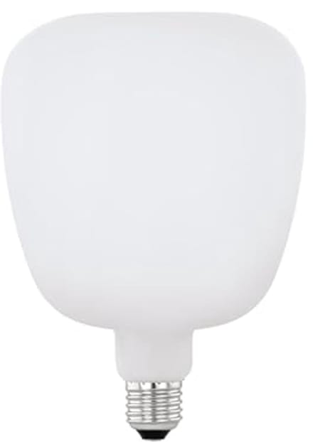 Dimbare LED lamp E27 - Vierkante Edison Gloeilamp 4,5 Watt (40w Equivalent) - Warm Wit Opaal Glas - Extra Groot - Ø 14 cm