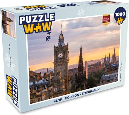 Puzzel Klok - Horizon - Edinburgh - Legpuzzel - Puzzel 1000 stukjes volwassenen