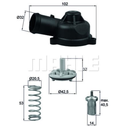 Thermostaat, koelvloeistof MAHLE TI 244 83D