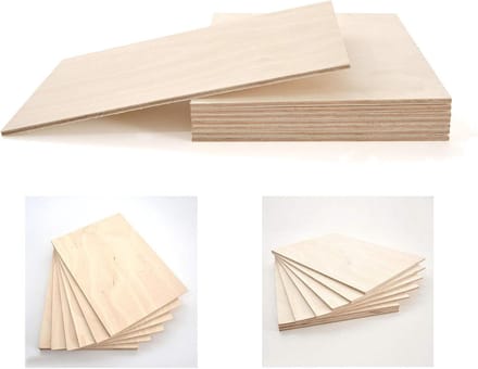Multiplexplaat Berken - Houten Plaat Multiplex - Houtbewerking Knutselen - B/BB Kwaliteit - 80 x 50 cm - Natuurlijk