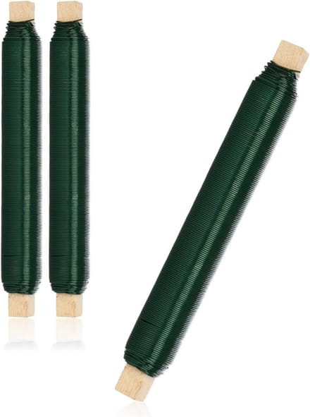 Bloemenwikkeldraadset - Groen Binddraad op Houten Spoel - 300g, 0,65mm