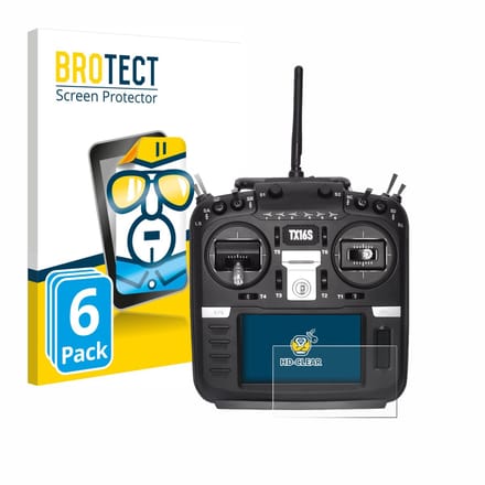 BROTECT - Screenprotector voor Radiomaster TX16S - Folie Beschermfolie transparant 6 Stuks