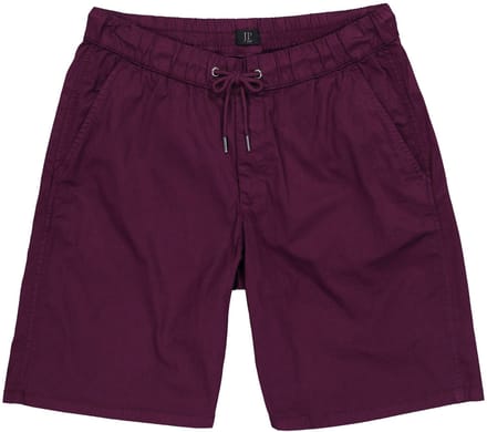 JP 1880 - Heren - Bermuda elastische tailleband - Donkerbordeaux - Maat XL