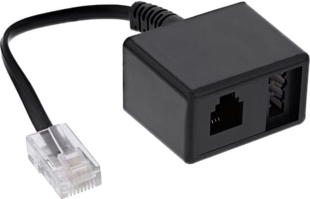InLine® TAE adaptor cable RJ45 male to TAE-N & RJ11 female