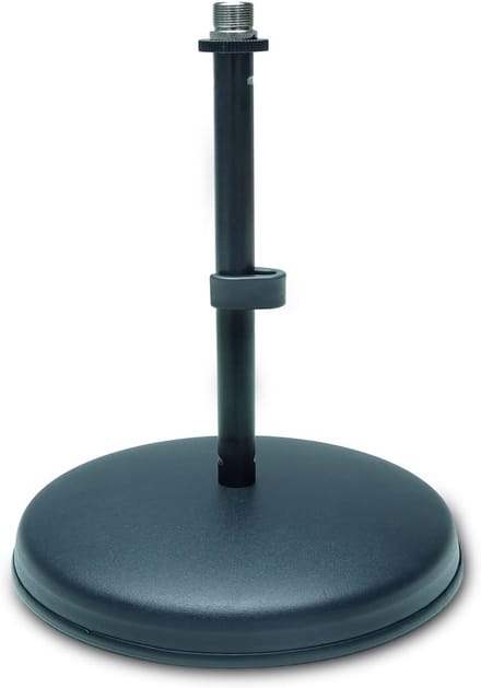 Microfoon Tafelstatief - Podcast Statief - Opnames Maken - Robuuste Gietijzeren Basis - 16 cm Hoog - Zwart