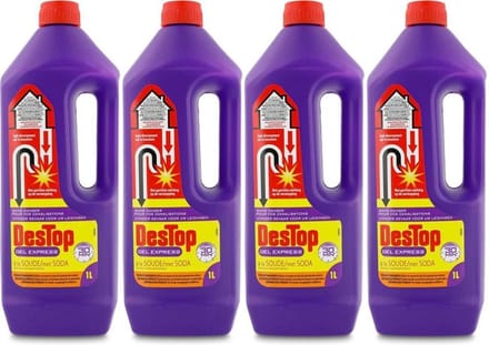 Destop Paars - Onstopper gel met soda - 4 x 1 l