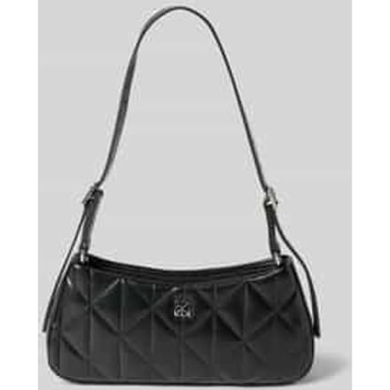Schoudertas met logodetail model 'Quilted'