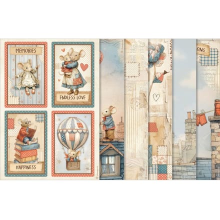 Stamperia - Family A4 Rice Paper Selection (6pcs) (DFSA4XFL)