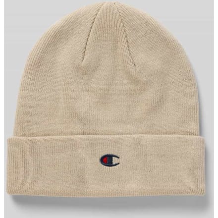 Beanie met labeldetail