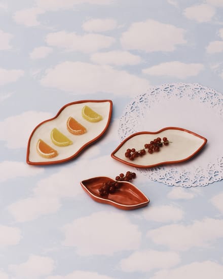 Serax Wouters & Hendrix Les Objets Mouleversants Lips schaal set van 3 rood / wit (in luxe geschenkverpakking)