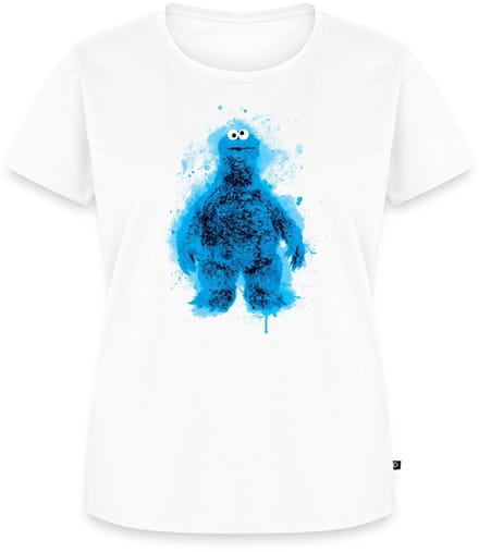 Sesamstraat Koekiemonster Paint Spetters Premium T Shirt Dames