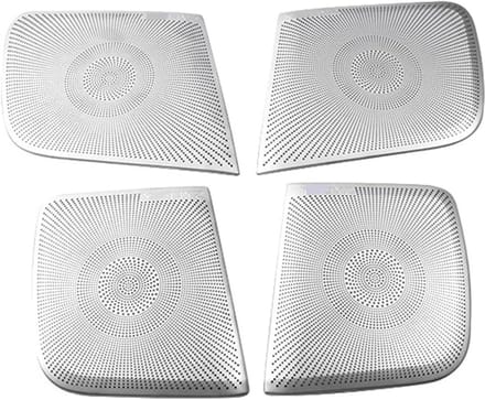 Autoluidspreker Decoratie - Speaker Covers - Interieur Styling - Duurzaam Materiaal - 1 Set - Zilver