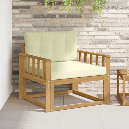 vidaXL - Buiten - Midden - Sofa - Polyester - Wit