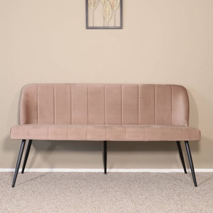 Eetkamerbank 160cm Sally velvet champagne eetbank