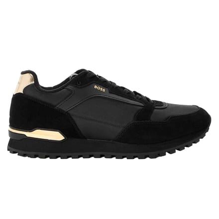 Boss Heren Parkour Athletic Suede Trainers (Zwart)