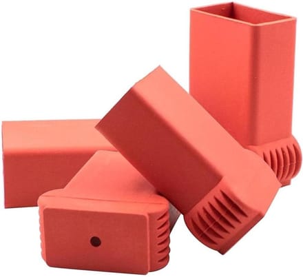 Ladderdoppen - Ladderbeschermers Rubber - Veilig Klimmen - Antislip Stabiliteit - 4 stuks - Rood