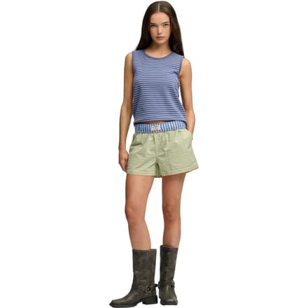 Superdry Mini Check Katoenen Short Relaxed Pasvorm Yellow Grootte: 40