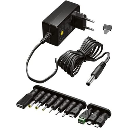 Goobay universele voedingsadapter | 3-12V | 12W | 11 pluggen | 1,8 meter