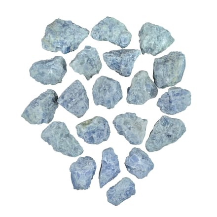 Blauwe Calciet Ruw - Set 20 Stuks - 10,2kg / 6-15cm - Werkelijke Set Gefotografeerd