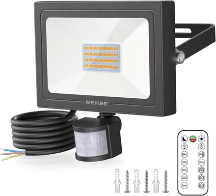 25W LED Buitenlamp met Bewegingsmelder Warm Wit Licht