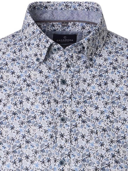 CASAMODA Casual Fit Heren Overhemd Met Print 126130660-100 - M
