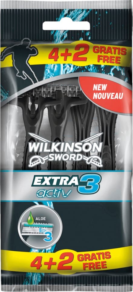 Wilkinson Wegwerpmesjes Men - Extra 3 Active 4+2 stuks