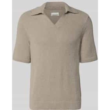 regular fit poloshirt van mix van biologisch katoen model 'BOUCLE'