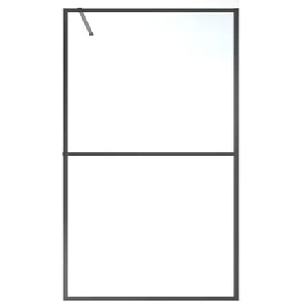 Grua Inloopdouchewand - Helder Glas 8mm - Mat Zwart - 120x200cm