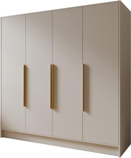 Kledingkast Goya I 200 cm (kasjmier, gouden handgrepen)