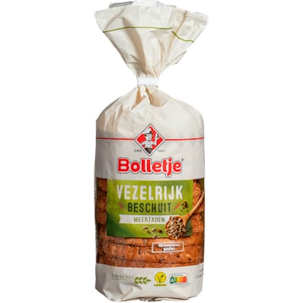 Vezelrijk beschuit meerzaden